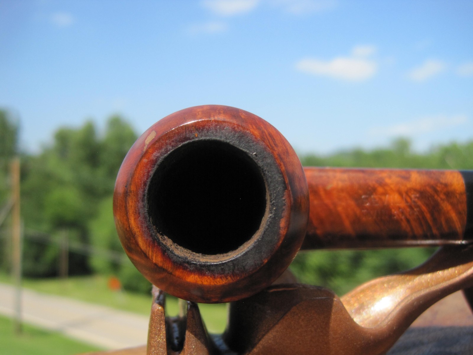 Seville Twin Bore Imported Briar Italy Smooth Dublin Saddle Stem Estate 5.3/4″ L