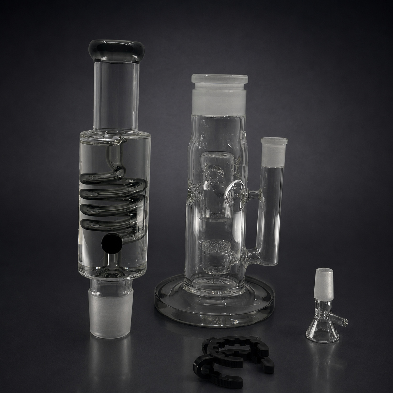 15″ Detachable Glycerin Coil Freeze Water Pipe Bong Percolator 14mm Glass Bowl