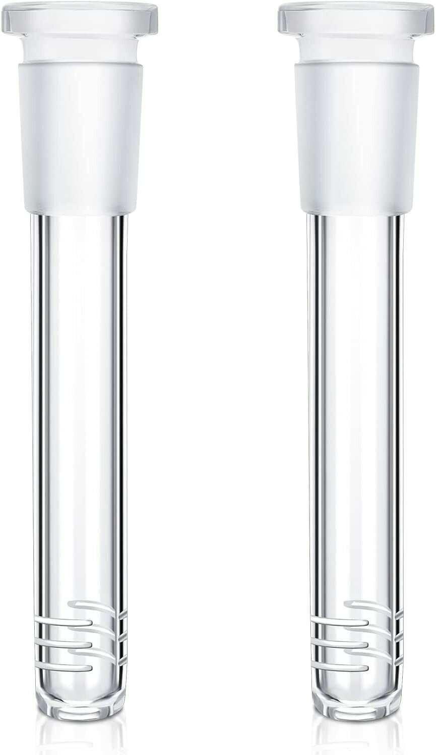 2PACK 4.5in Glass Downstem fit 14mm Male Bowl for 8”/9”/10”/12” Filter Bong