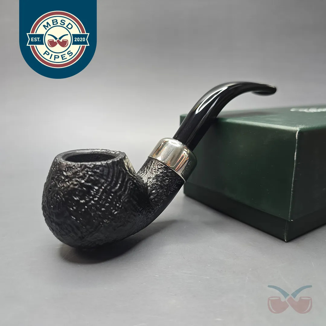 Peterson Army Filter 03 Sandblasted Apple w/ Nickel Briar Pipe, New, 9mm