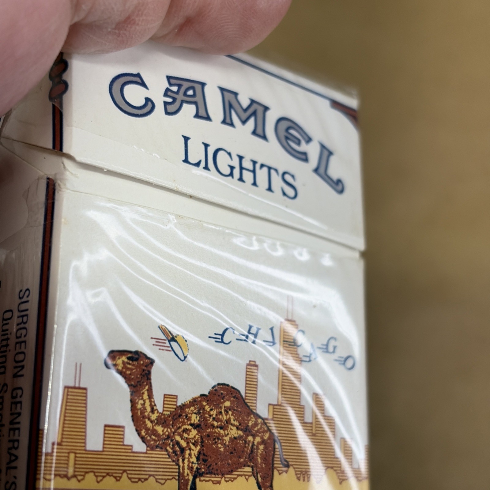 EMPTY Hard Pack of CAMEL LIGHTS Cigarettes – Collector’s Pack State of ILLINOIS