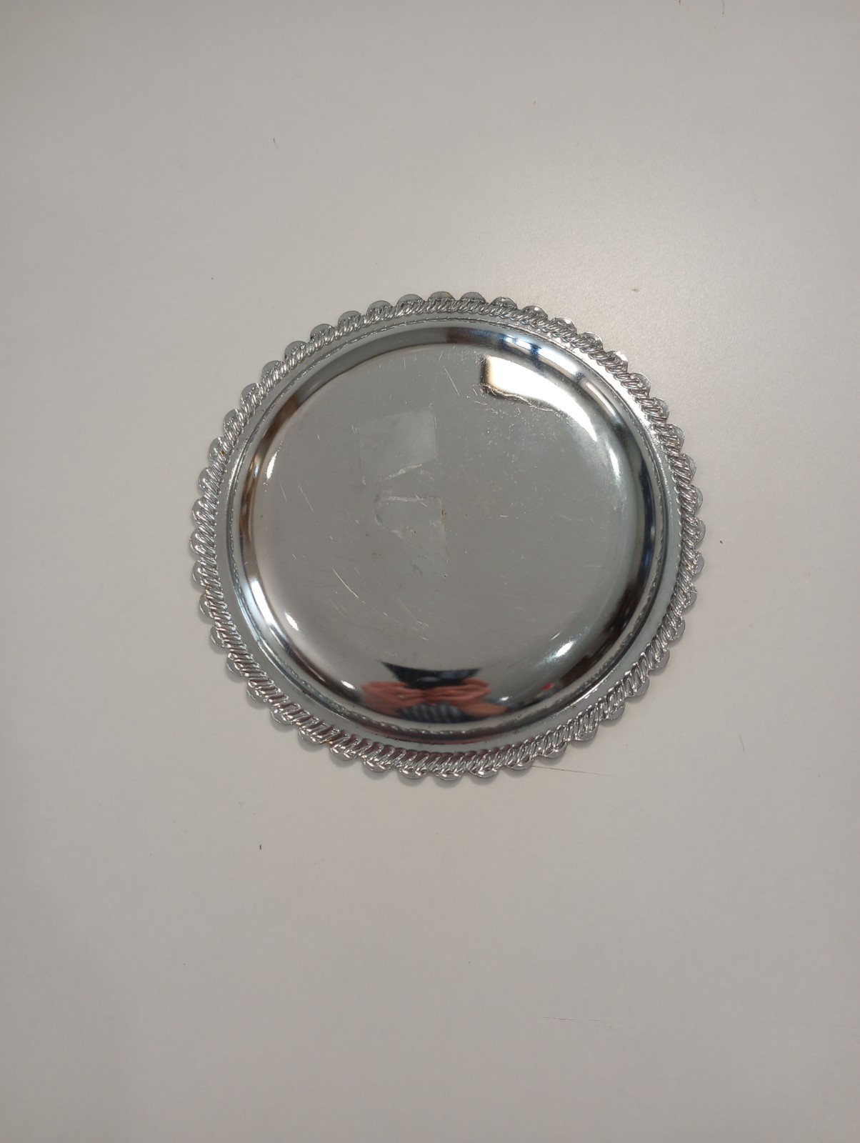 Vintage Metal Ashtray Cedar Point Thunder Canyon 4 1/2”Diameter Round