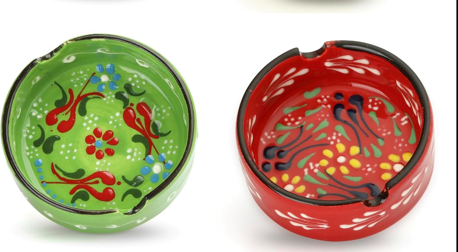 Ashtrays for Smokers Indoor – Handmade & Hand-Paint Vintage Ash Tray – Retro Ash