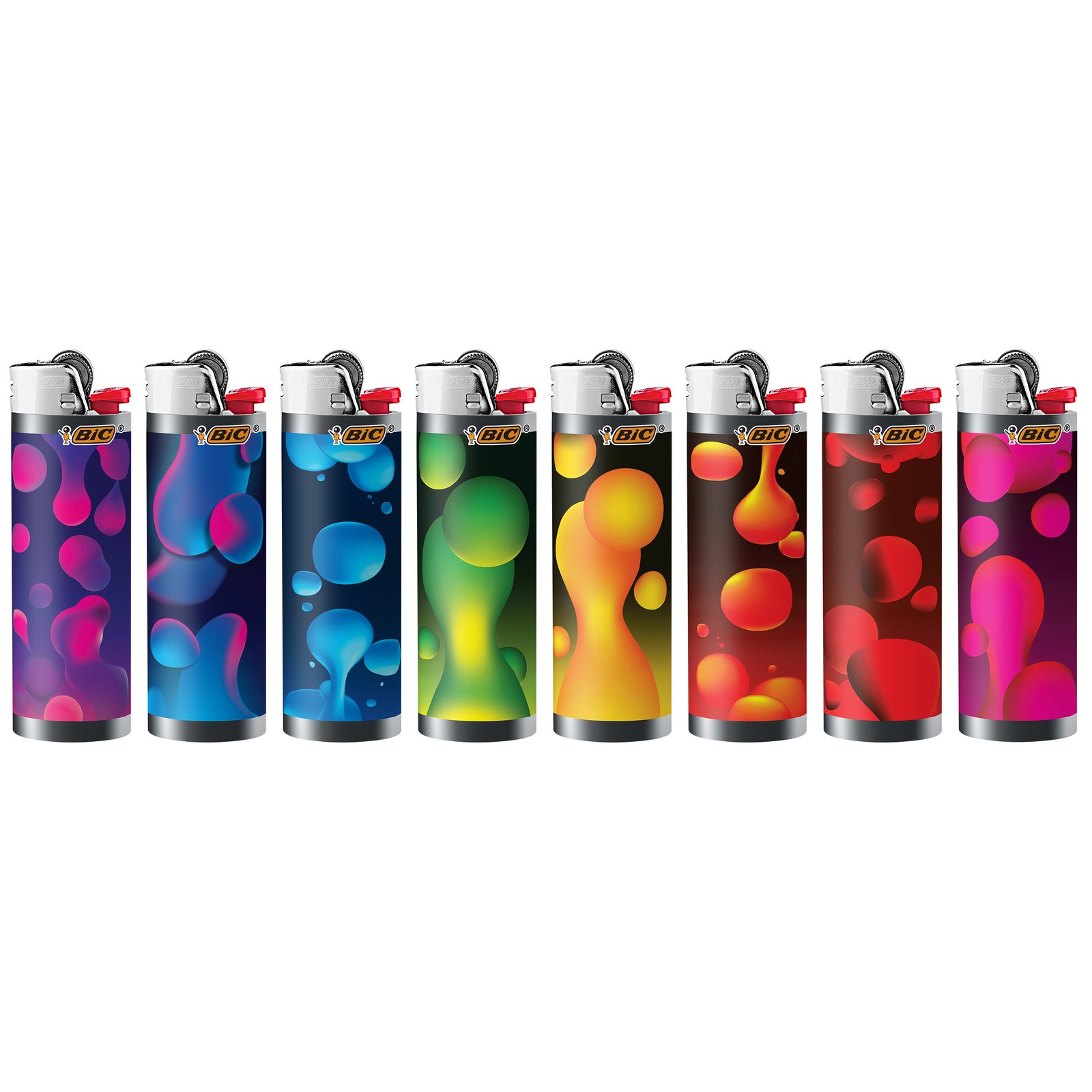 BIC Special Edition Lava Series Pocket Lighters, Set of 8 Lighters