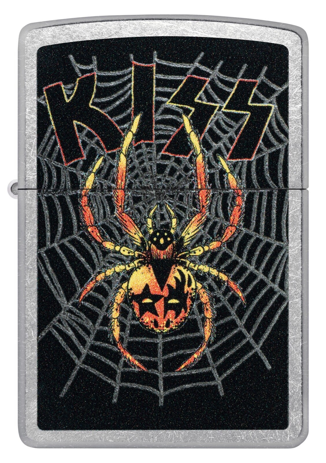 Zippo Windproof Lighter, Kiss, Spider in Web, Street Chrome, 46739, New In Box
