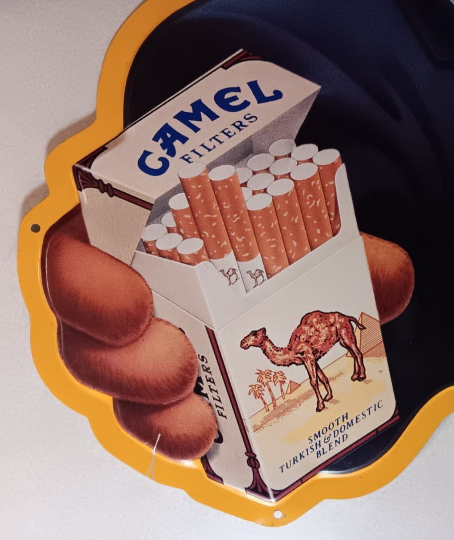 VINTAGE 1992 JOE CAMEL CIGARETTE THERMOMETER METAL ADVERTISEMENT SIGN 18″ X 15″