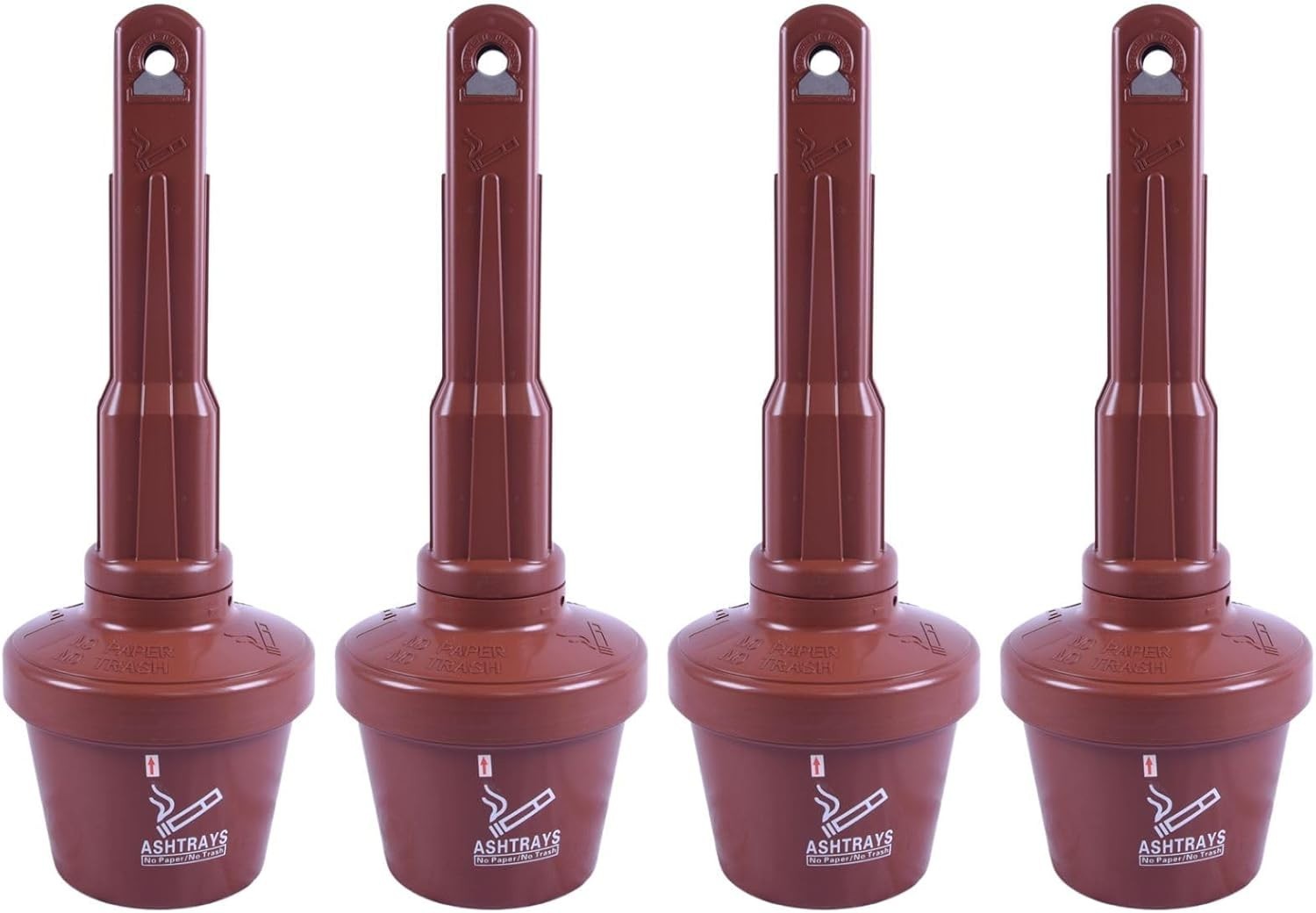 30inch 4Pack Coffee Outdoor Standing Ashtray Smoke Receptacle Flame Resistant