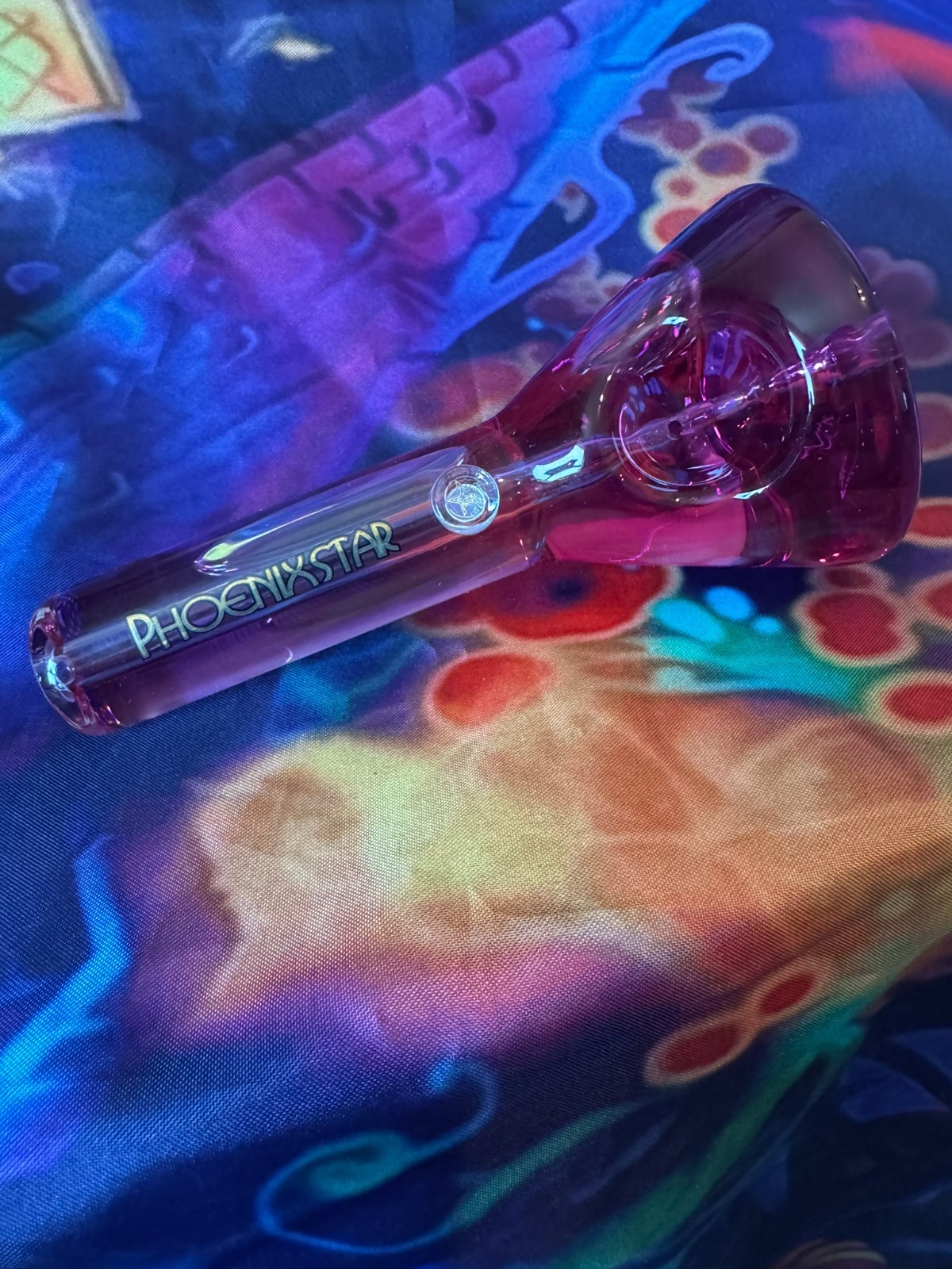 PIPE FREEZE Phoenix Star Glass Hand Pipes With Glycerin – 5″ PURPLE