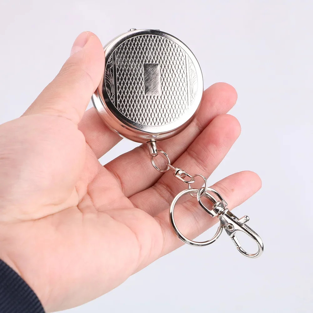 Portable car cigarette ashtray, random pattern, pocket ashtray with keychain