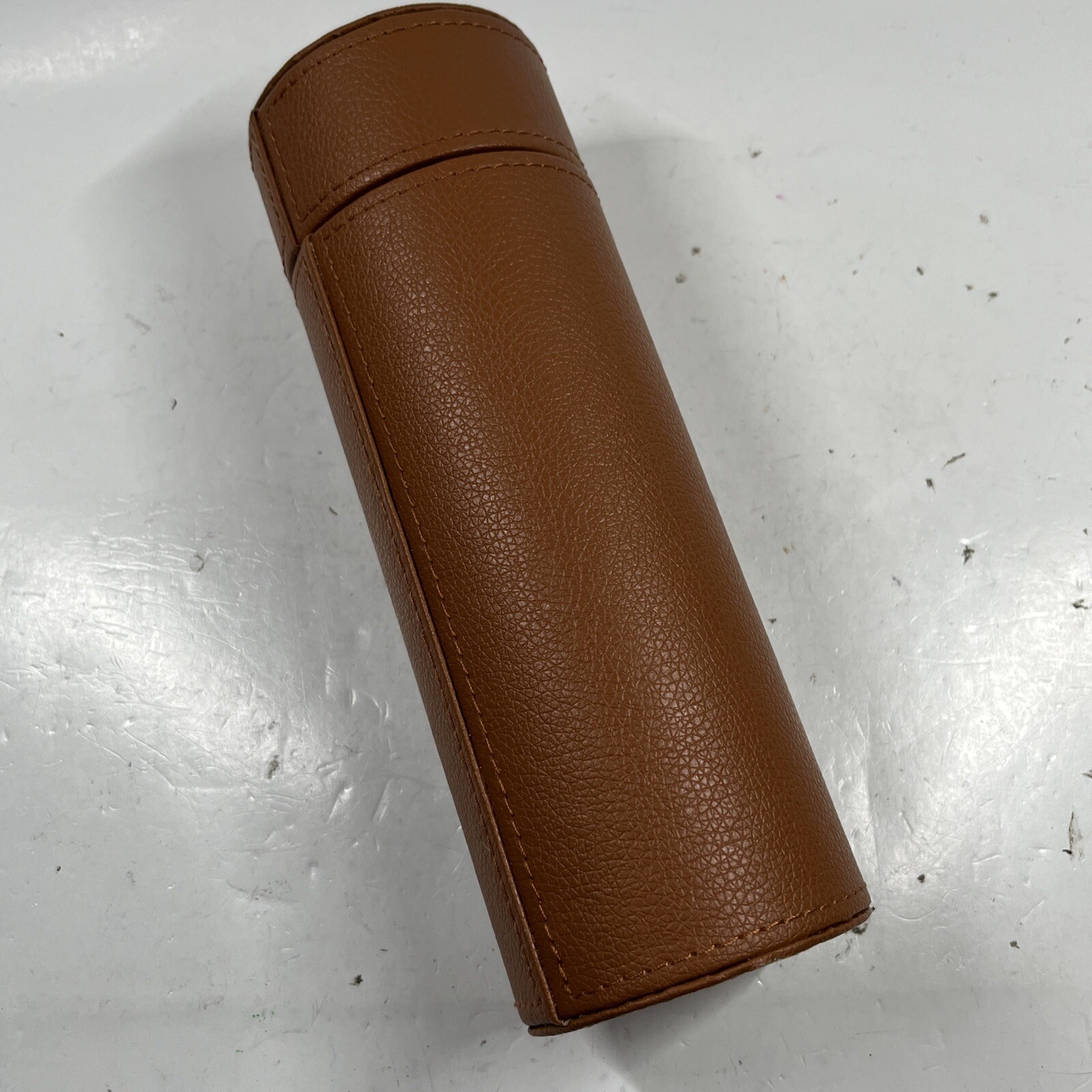 Travel 4-6 Tube Cigar Humidor Leather Case Cedar Wood Humidifier Hygrometer NEW