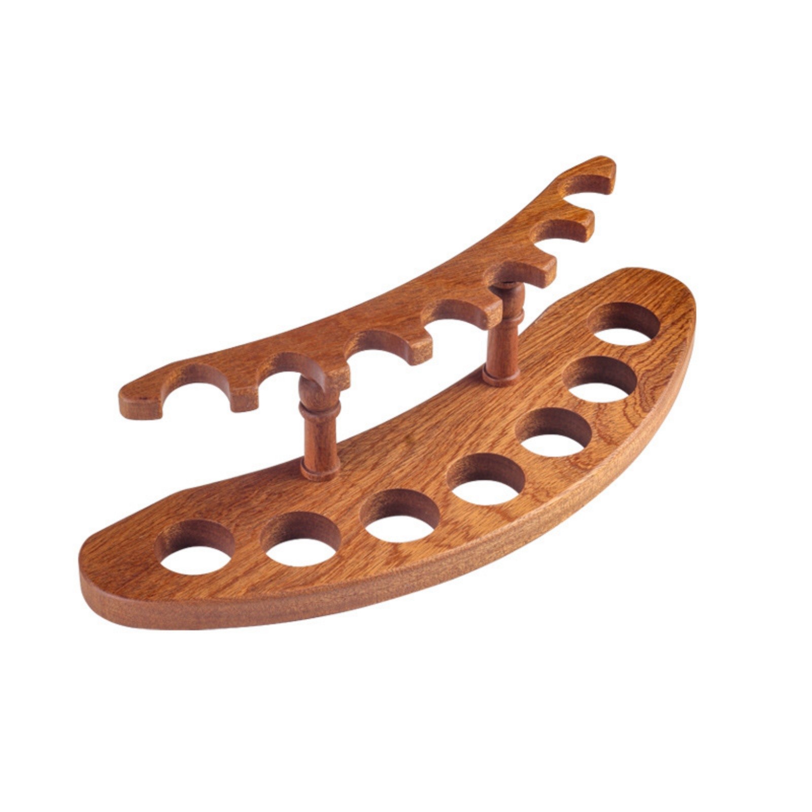 7 Pipe Wooden Tobacco Pipe Stand Rack Display Holder Detachable Wood Organizer