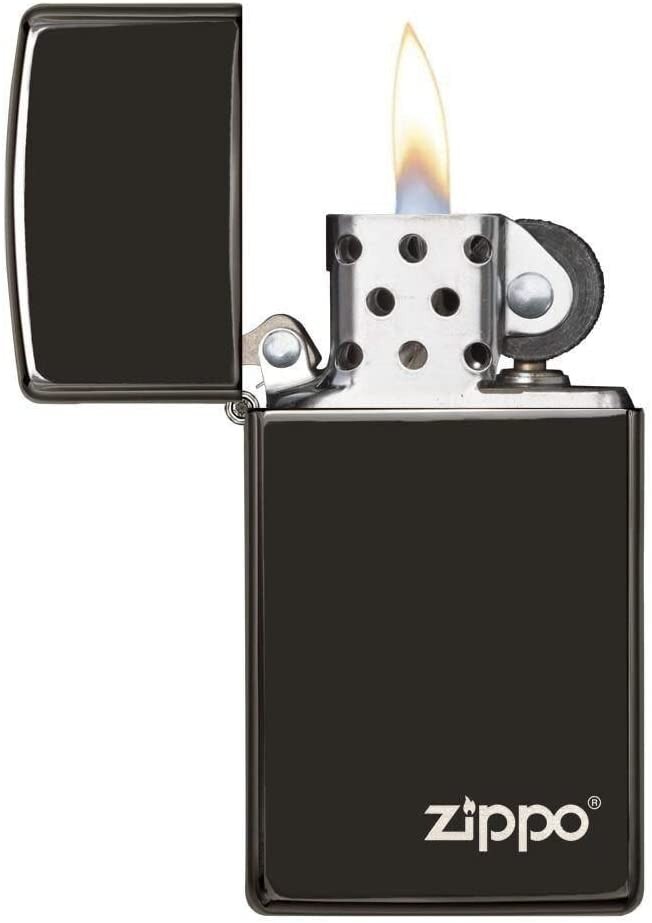 Zippo Slim Ebony with Logo 28123ZL