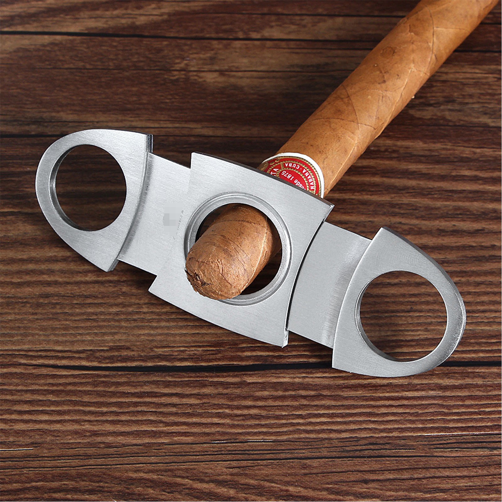 Portable 3 Jet Torch Flame Cigar Lighter Windproof Refillable Cigar Cutter Punch