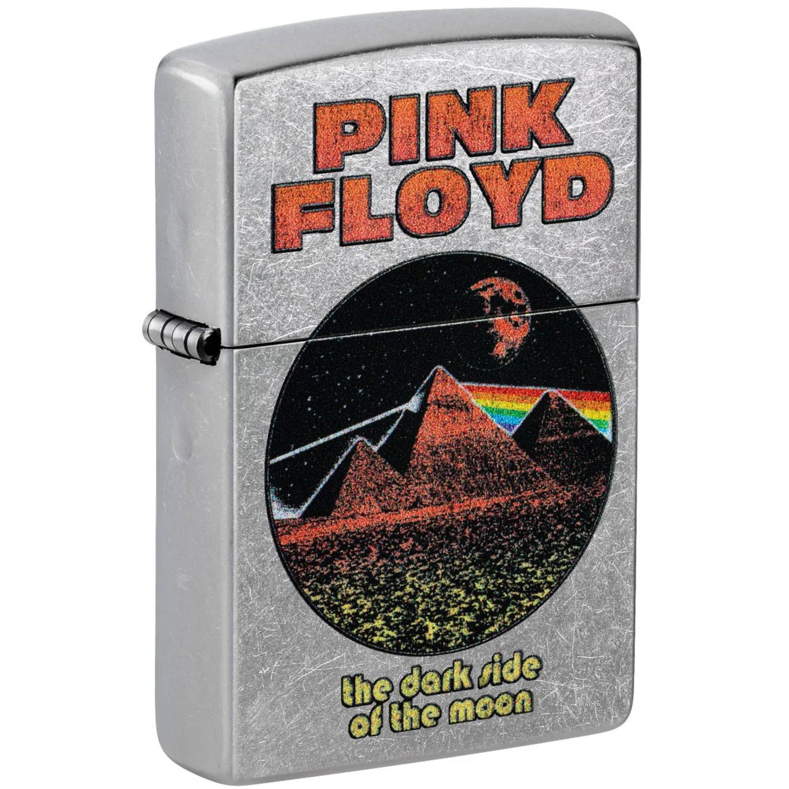 Zippo Windproof Lighter Pink Floyd The Dark Side of the Moon Street Chrome 47239