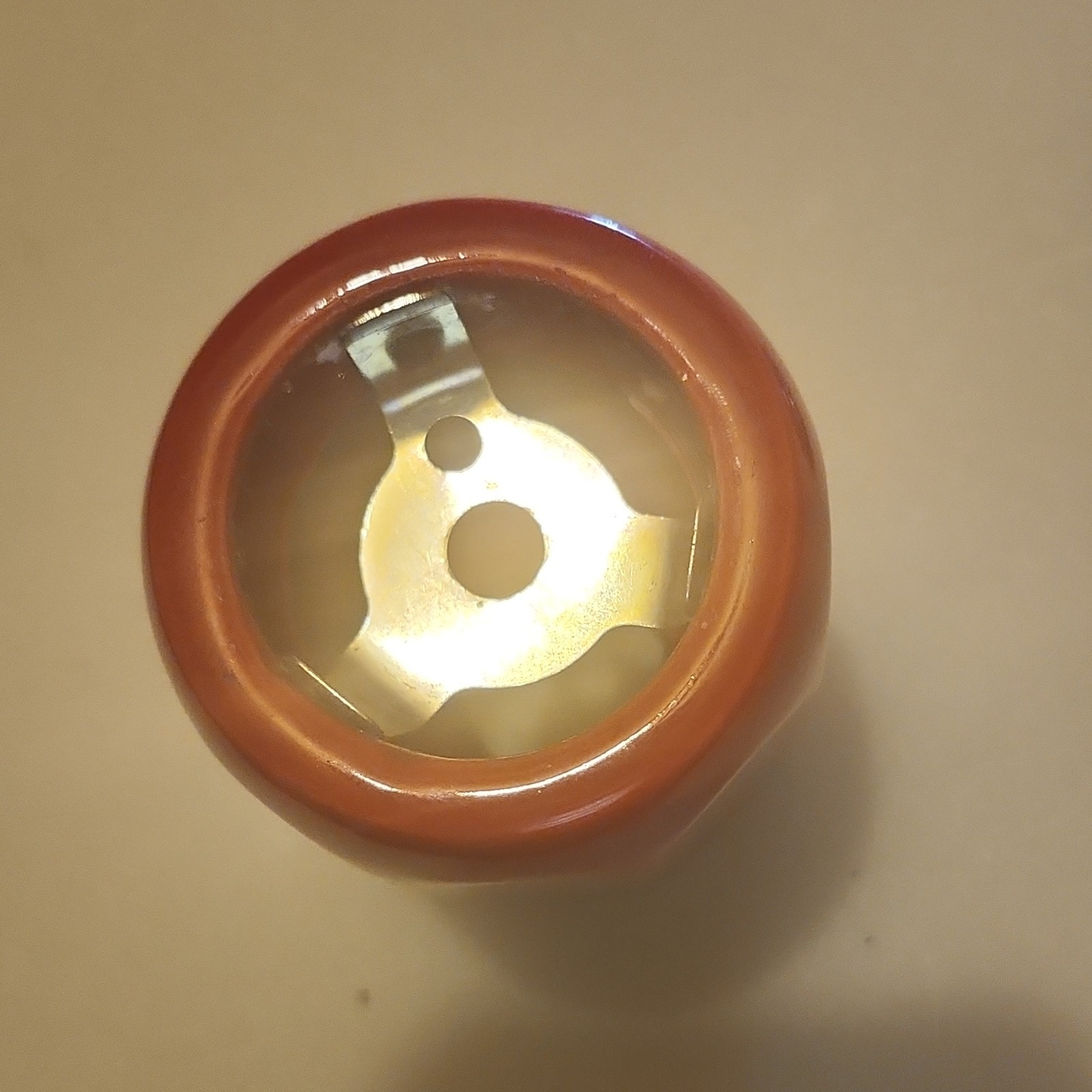 Vintage Red Silver Table Lighter Japan Collectible