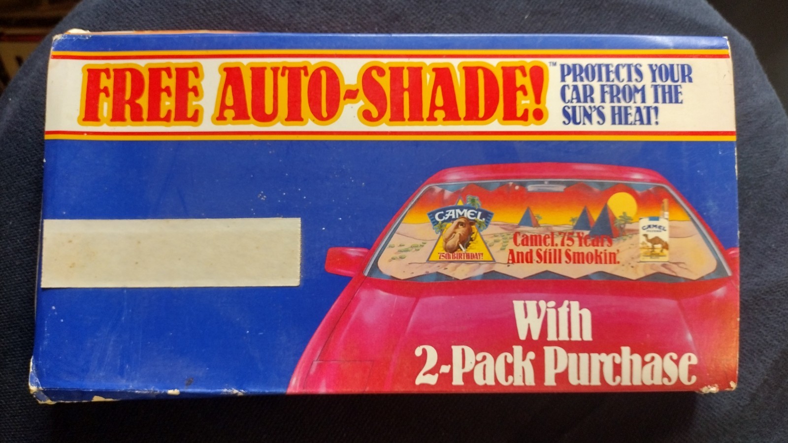 1988 “Camel” Automobile Window Shade! In Original Box (JOE Camel)