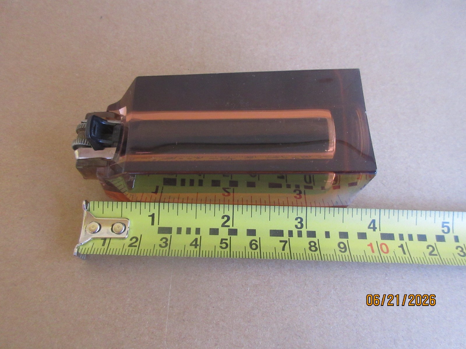 Vintage Bic or Cricket Lucite Acrylic Tabletop Lighter Holder Mid Century Modern