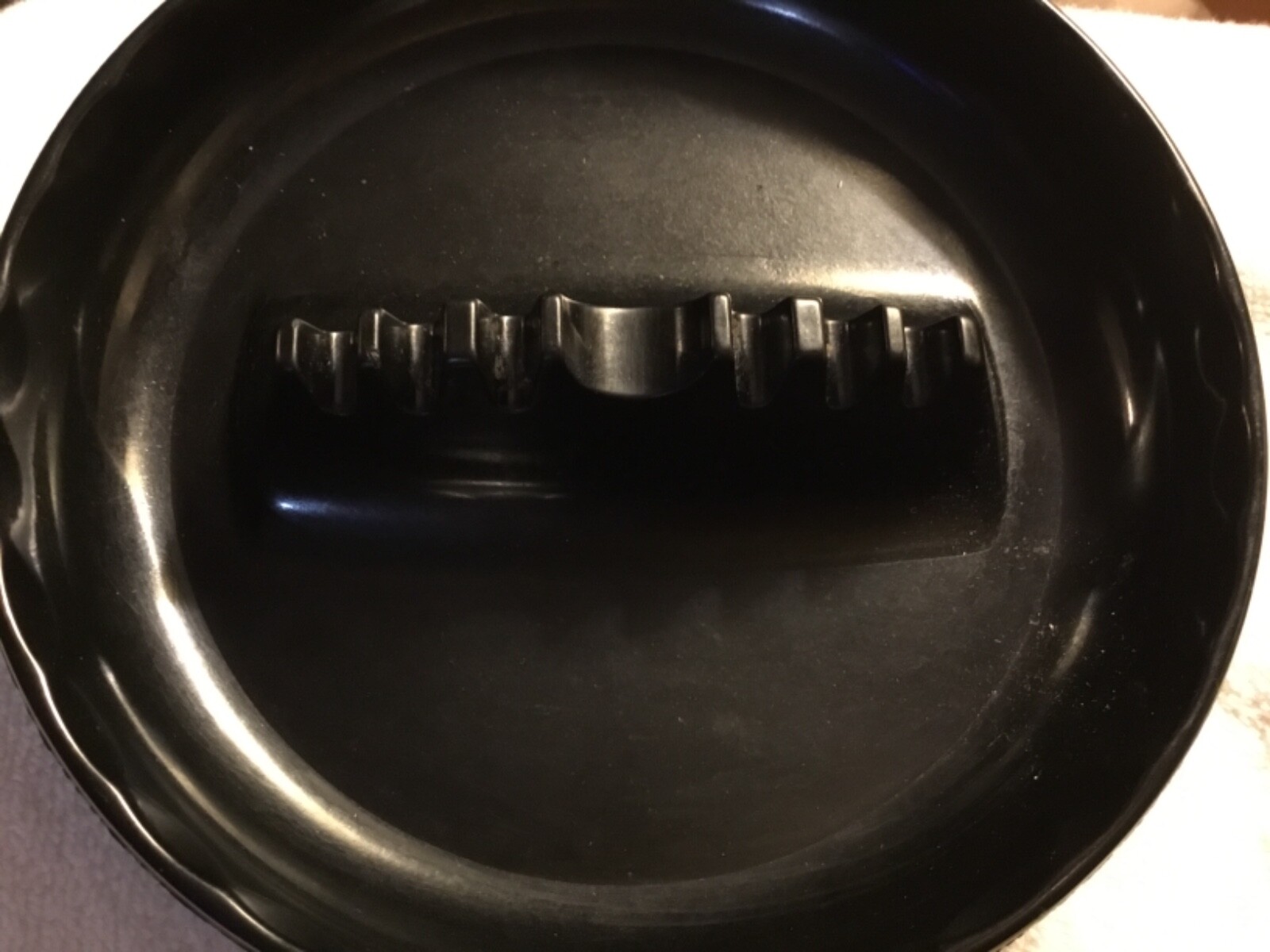 Vintage Melamine MCM Ashtrays GES Dale Chemical & Willert Black Yellow