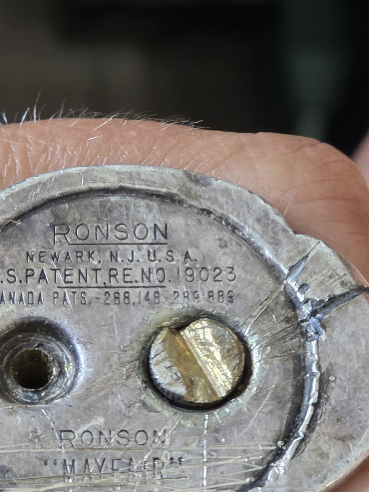 Ronson Mayfair Tabletop Cigarette Lighter Art Deco USA Vintage PARTS/REPAIR