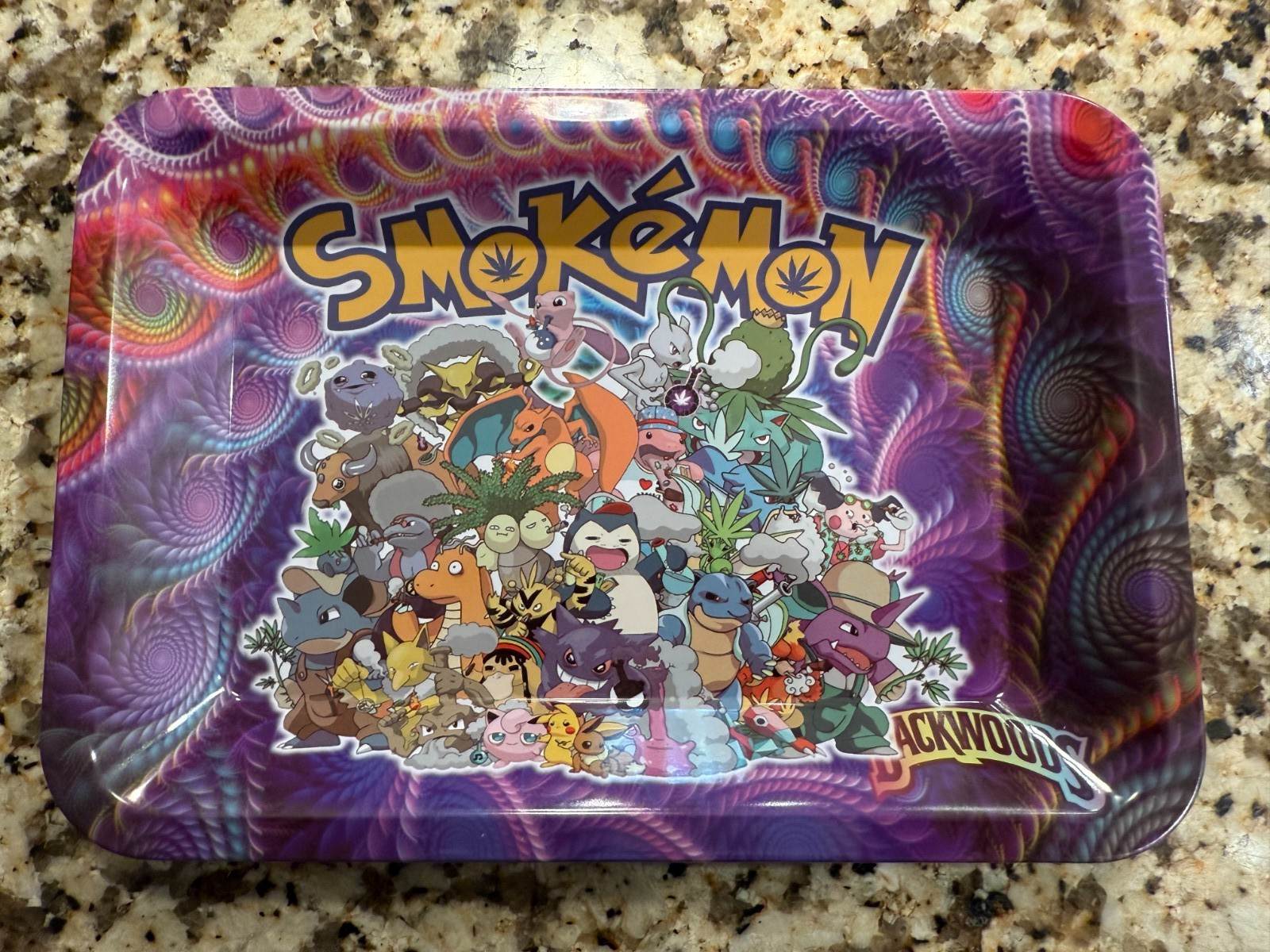 Premium Rolling Tray Ash Tray Pokemon Smokemon Spoof 7inx5in