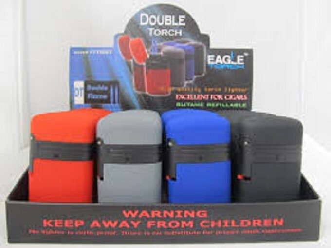 Eagle Torch Double Torch Lighter PT#130DT Butane Refillable W/Safe Stop 4 Color