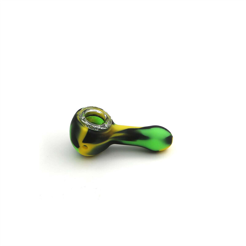 10PCS Wholesale Prices Random Color Mini Mix Silicone Tubing 9 Hole Glass Bowl