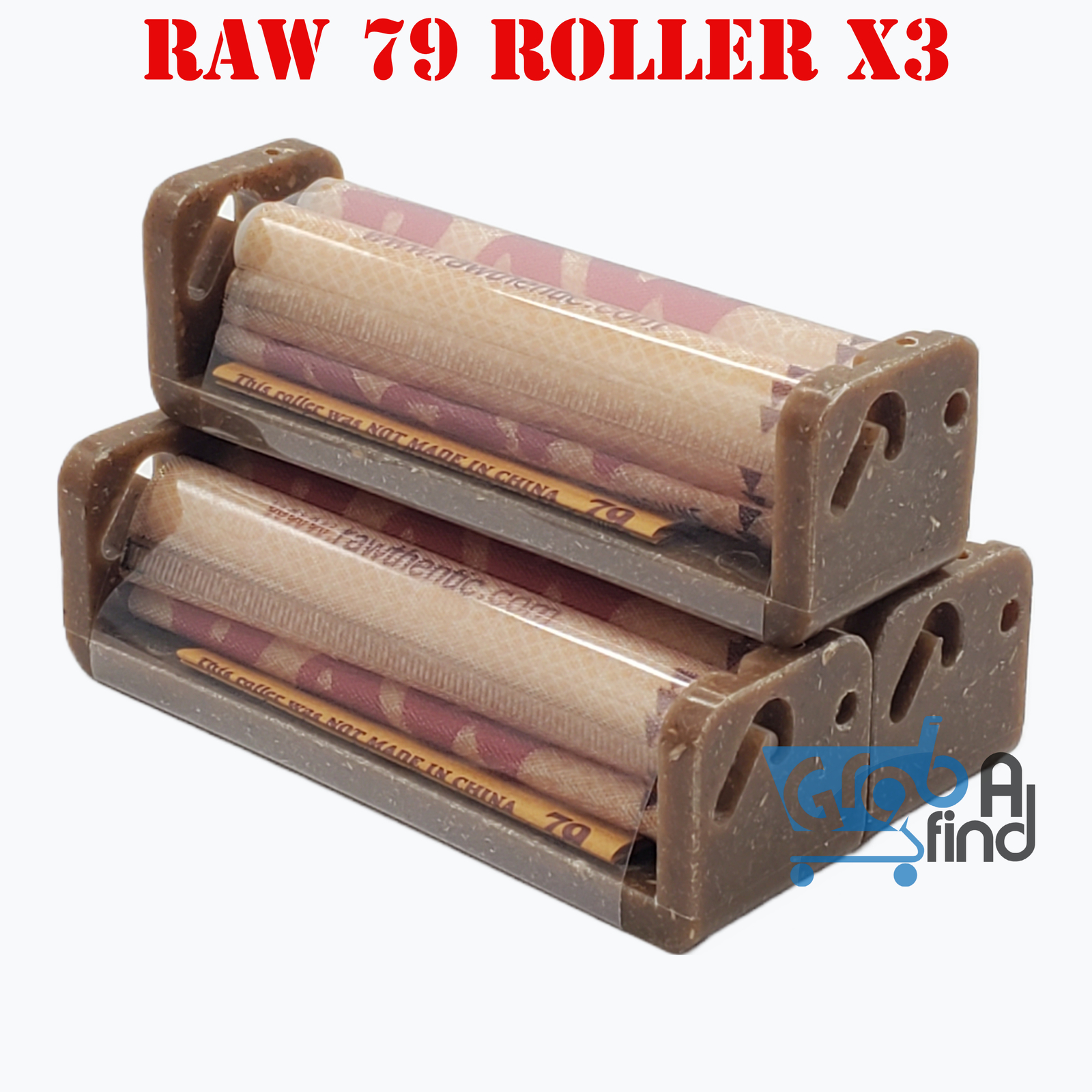 Raw Hemp Plastic Cigarette Rolling Machine, 79mm/1-1/4 – 3 Pack
