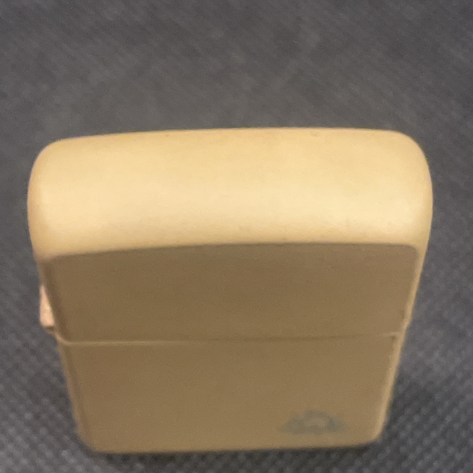 1990 Zippo Lighter Beige Mustard Color Nice Condition Need Flint