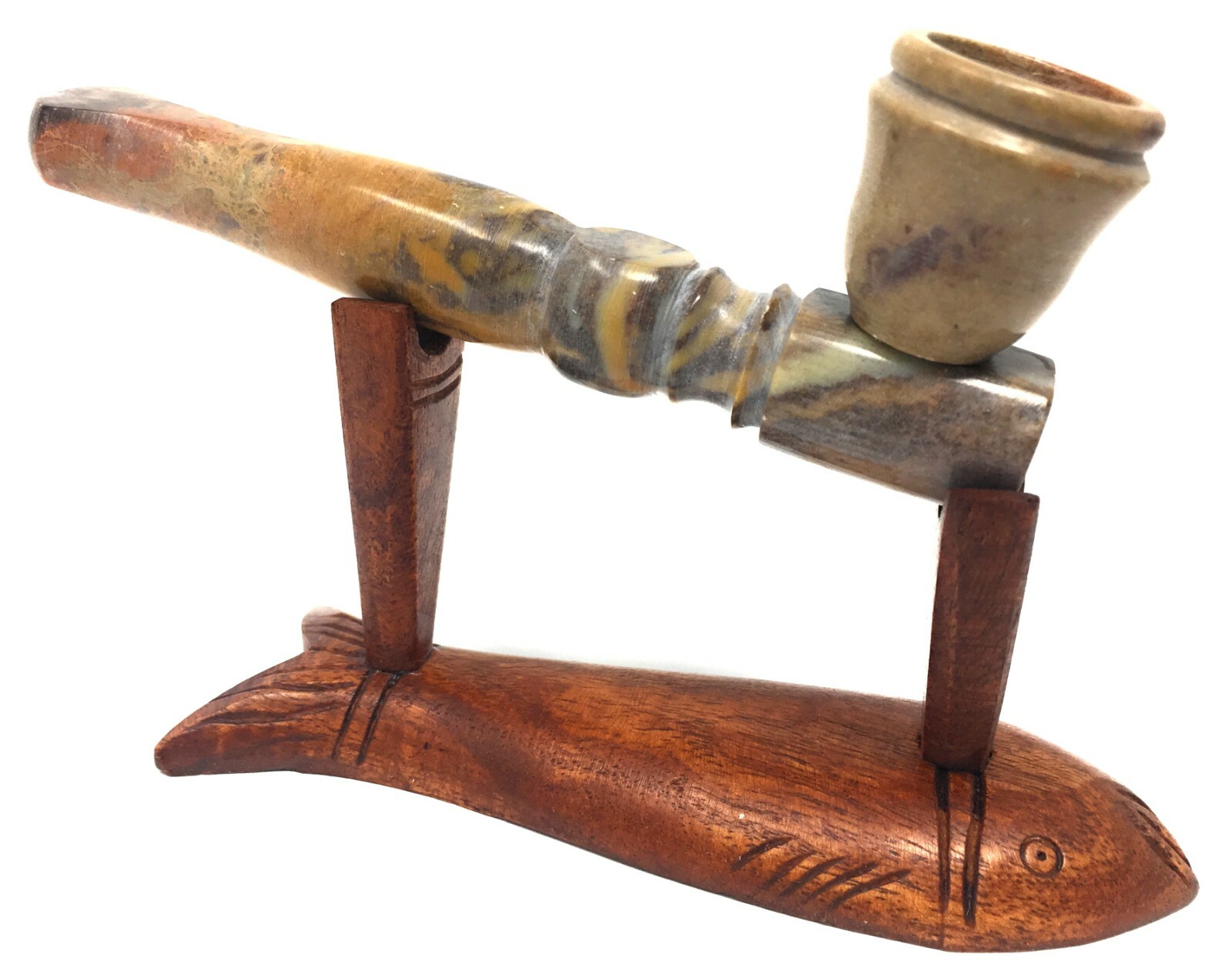 Stone Smoking Pipe Natural Stone Marble heavy duty wand rock tobacco Pipe 5 inch