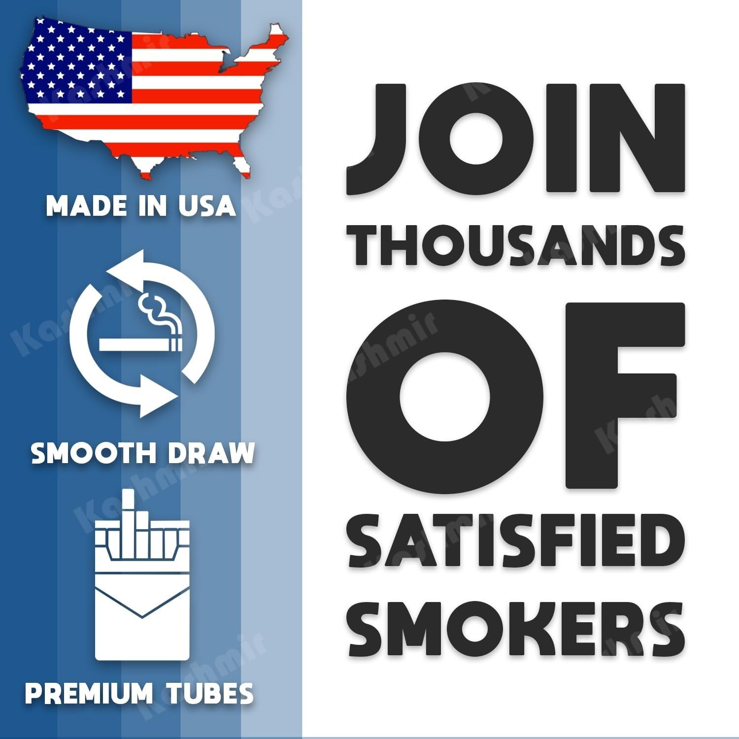 Roxwell 100’s Size Pre-Rolled Cigarette Tubes – 1000 Count with Smooth Filters