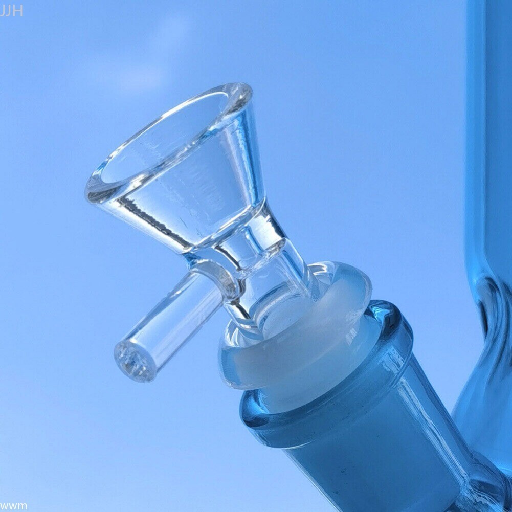 US 10 inch Glass Bong Blue Smoking Water Pipe Hookah Beaker Bubbler + Bowl