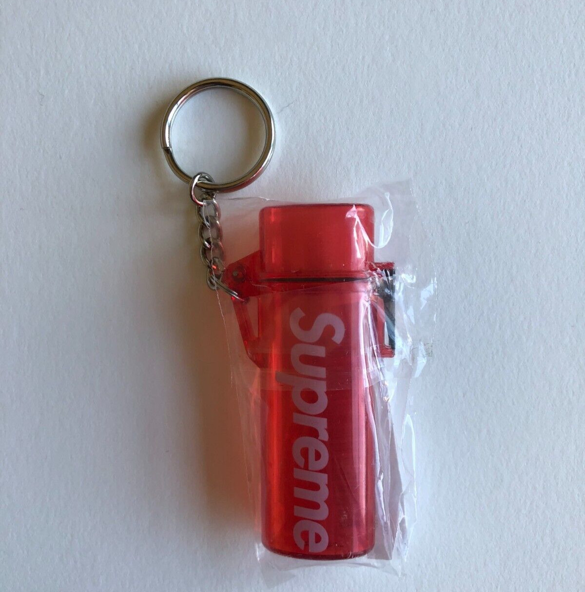 Supreme Waterproof Lighter Case Red Keychain Brand New SS20 100% Authentic