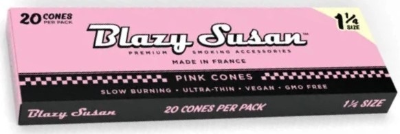 Blazy Susan Classic 1 1/4 CONE Rolling Papers 20 Cones/PK 79mm Cones USA SHIPPED