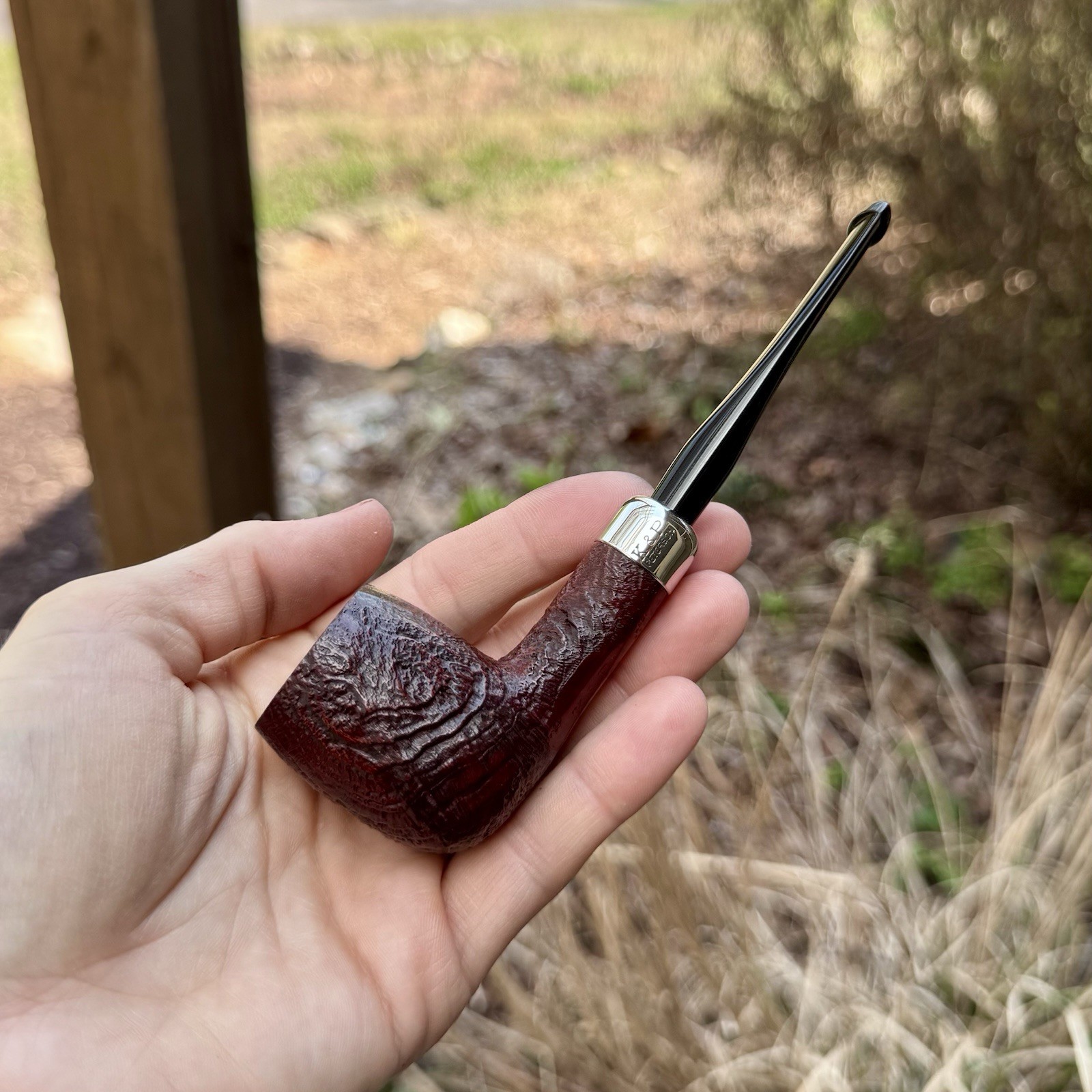 Peterson Irish Made Army Sandblasted Billiard (102) Fishtail Tobacco Pipe – New