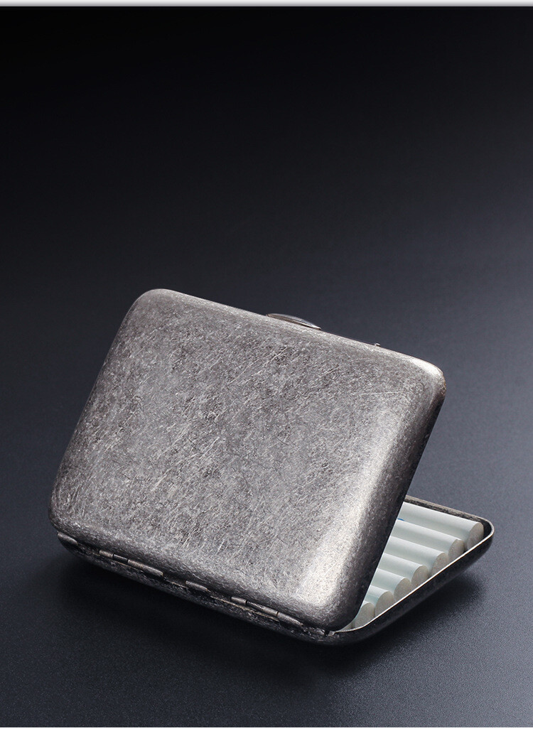 Vintage Metal Classic Double Sided Cigarette Case Holder Box Portable Gift