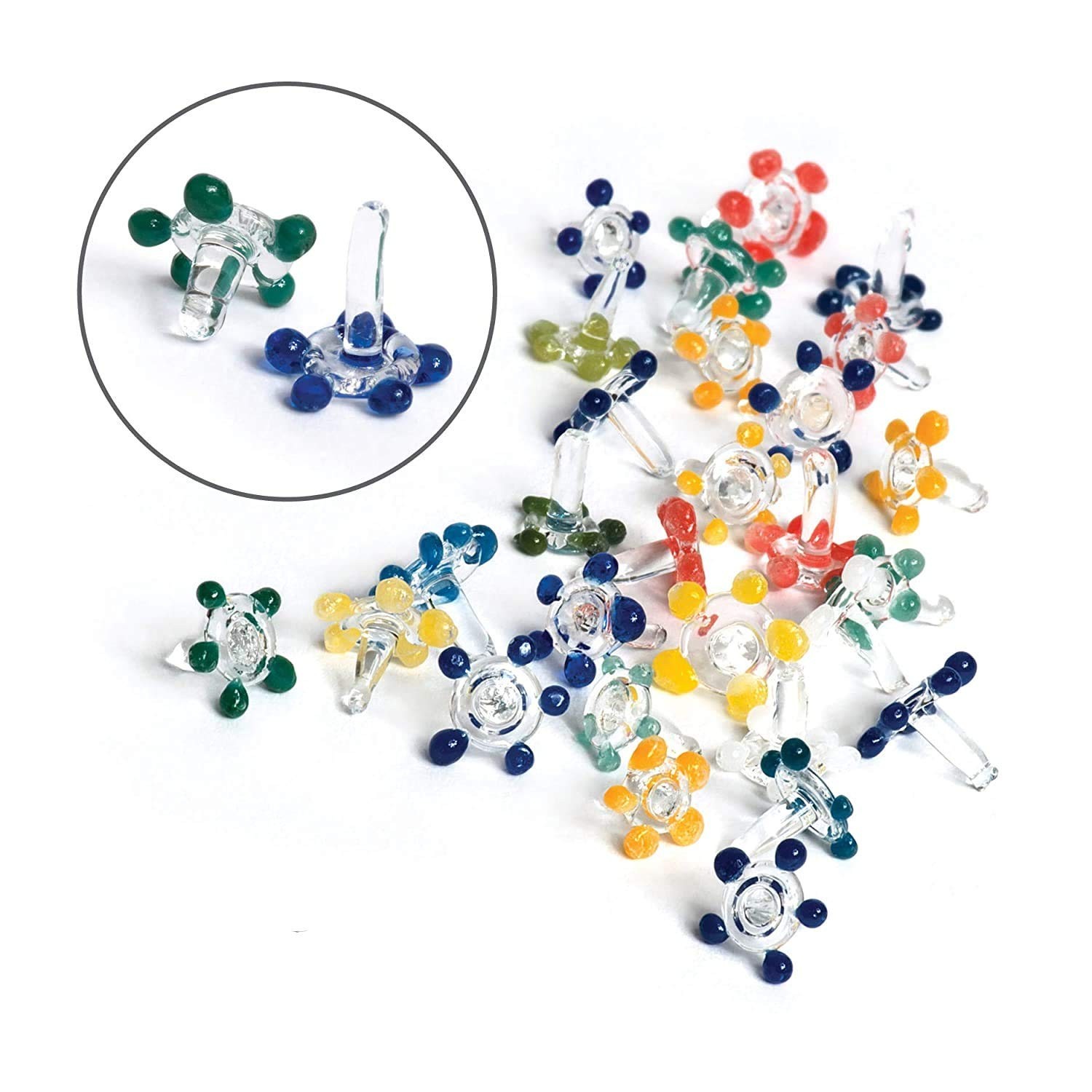 100 x Glass Daisy Pipe Screens Mixed Colours Reusable Honeycomb Gauze Flower UK