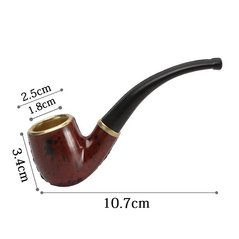 Durable Wooden Wood Sense Smoking Pipe Tobacco Cigarettes Cigar Resin Pipes Gift