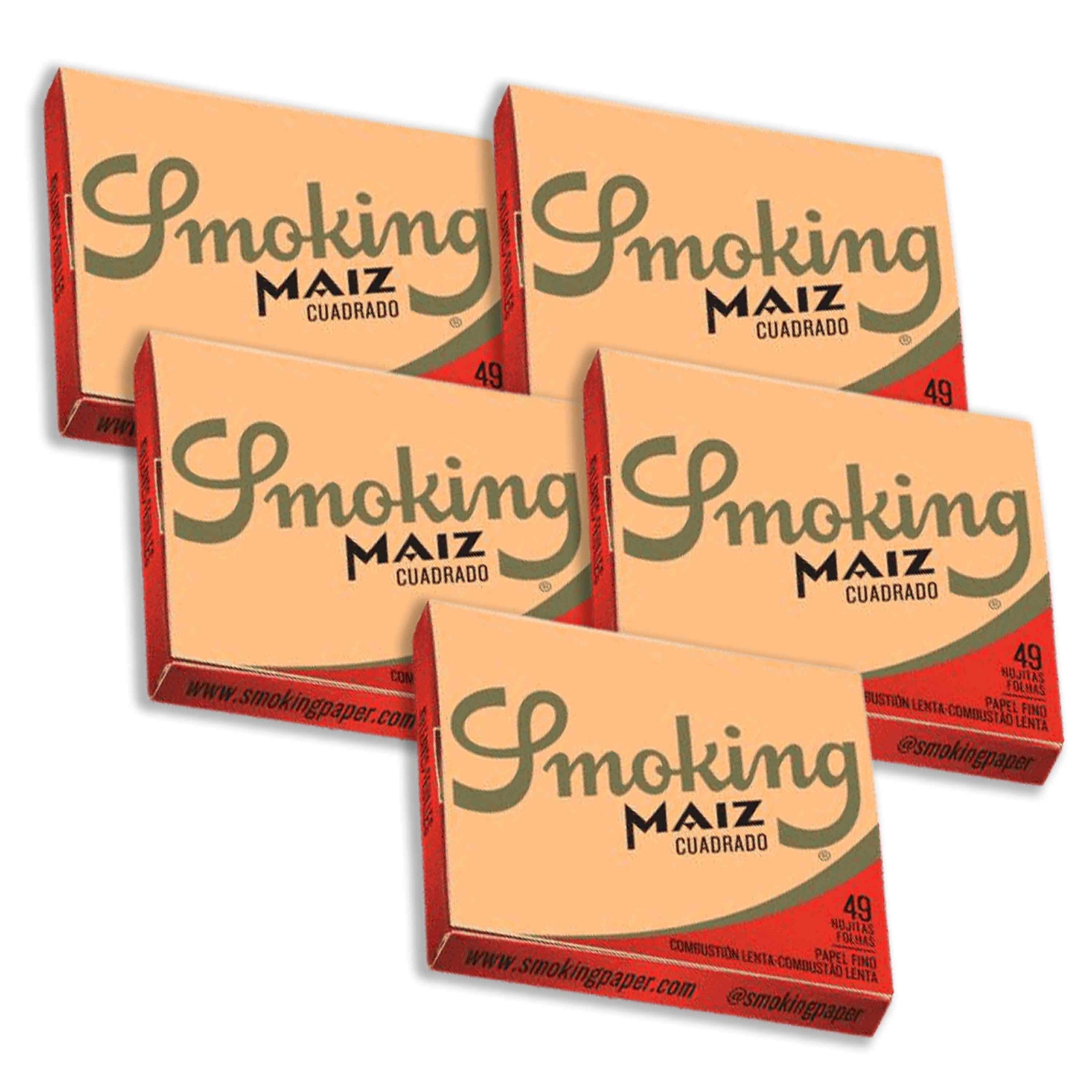 Smoking Maiz 1 1/4 Rolling Papers Corn Cigarette Paper, 5 Booklets NEW PACKAGING