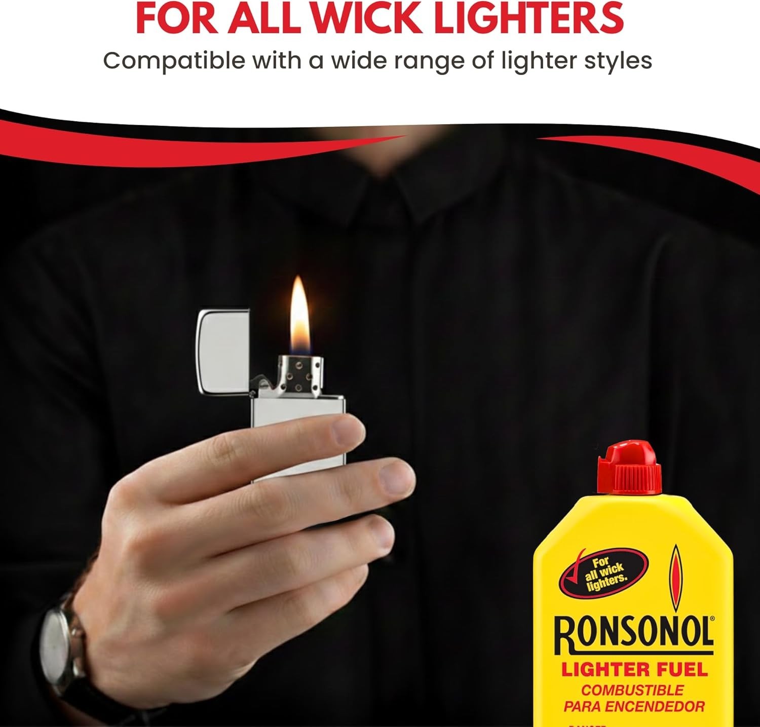 Lighter Fuel 5 fl oz – Lighter Fluid Refill for Wick Lighters, Clean-Burning …