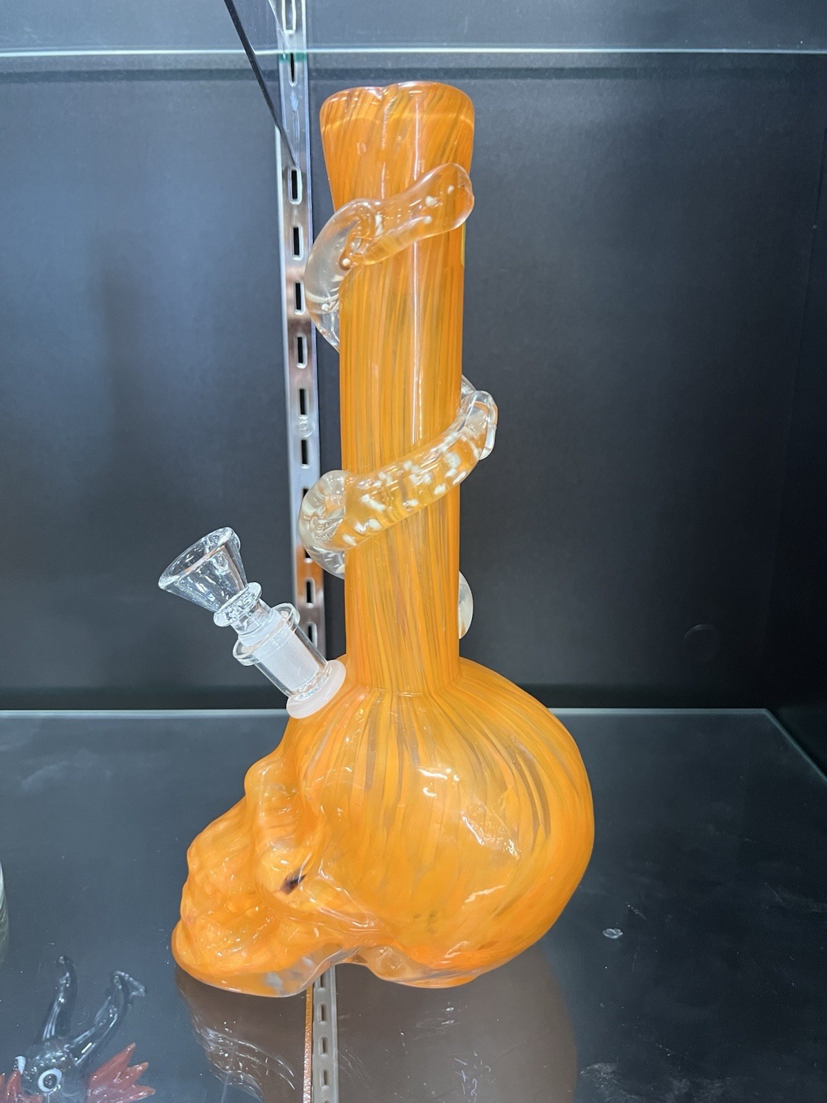 Heavy Duty Skull Glass Bong Water Pipe Tobacco Smoking Pipe 14MM Bowl