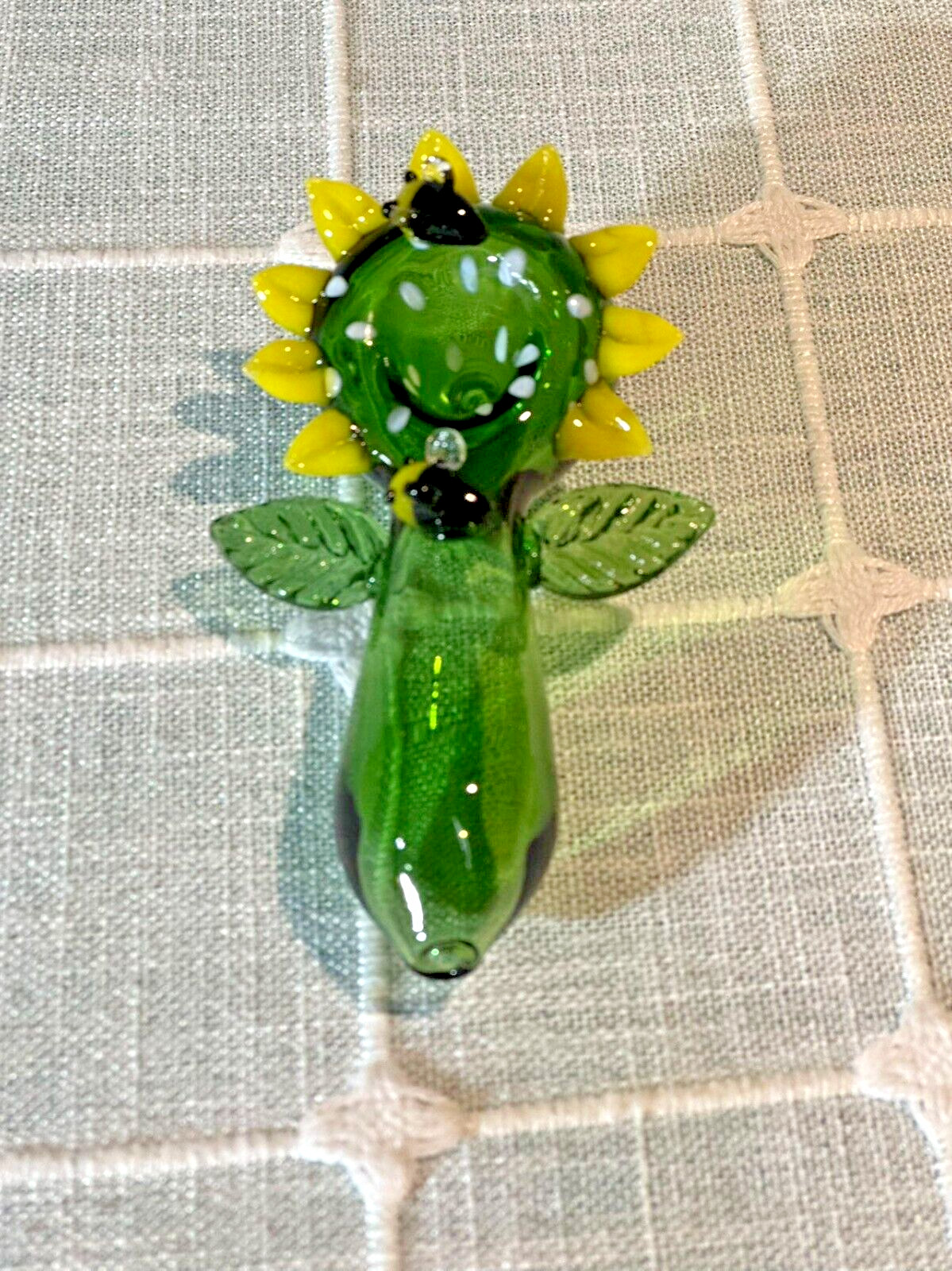 4″ Premium Glass Hand Pipe Bowl Piece Bees Sunflower