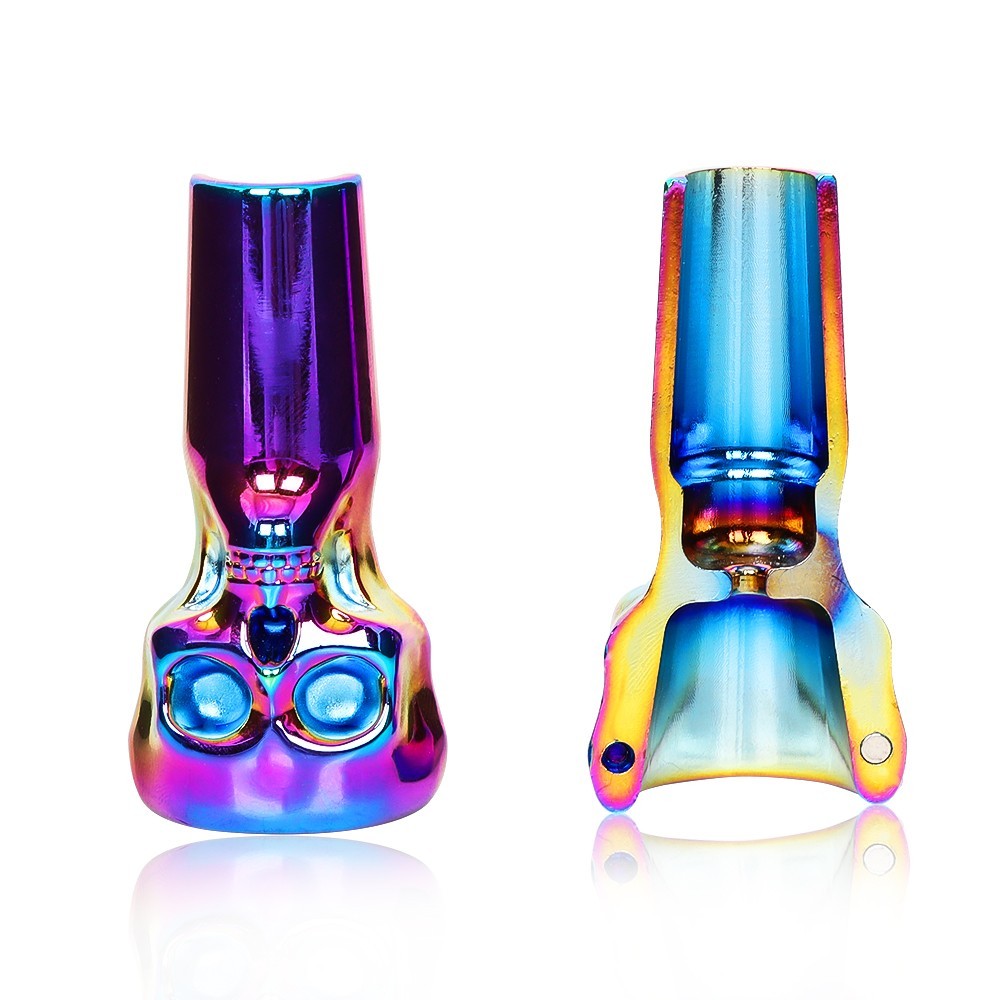 14mm Skull Metal Magnetic Male Bowl for Water Pipe Glass Bong