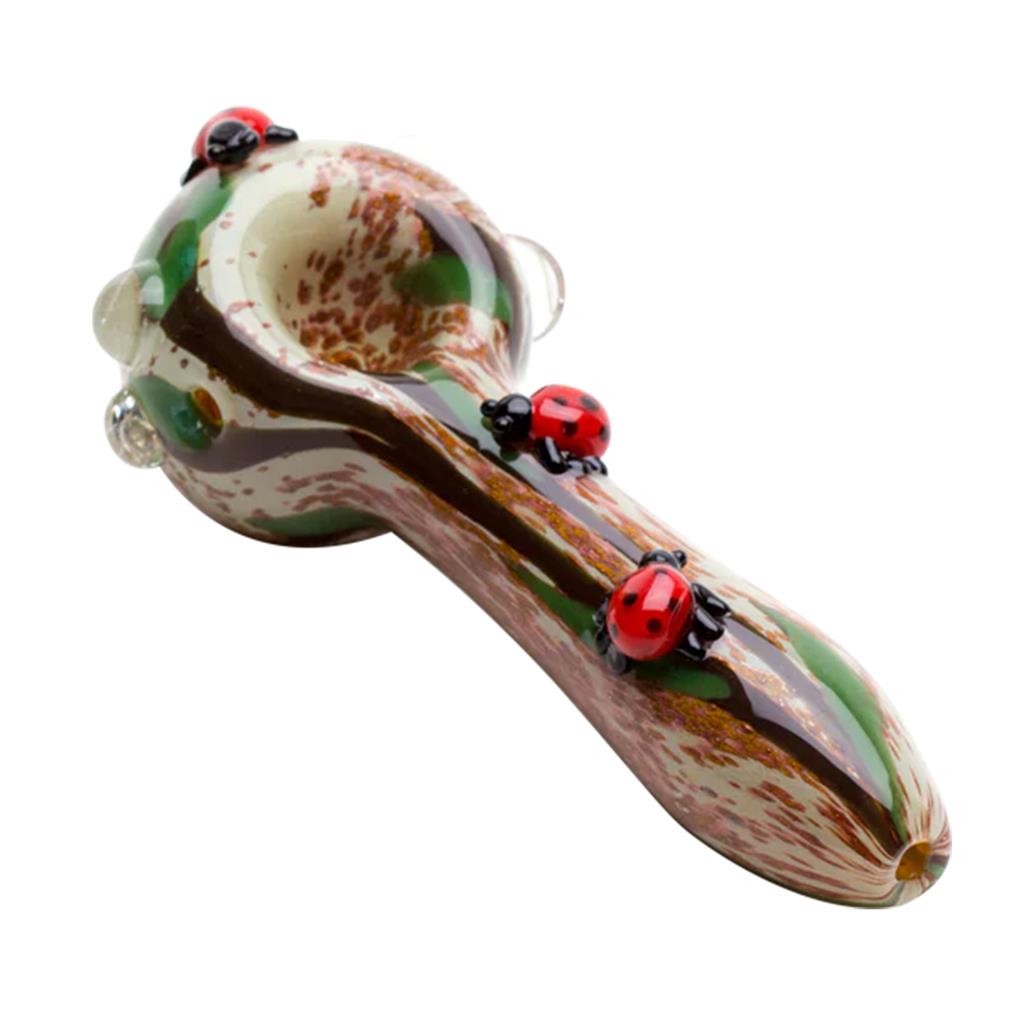 Empire Glassworks LADY BUGS SPOON PIPE 4.5″ Borosilicate Glass Made in USA