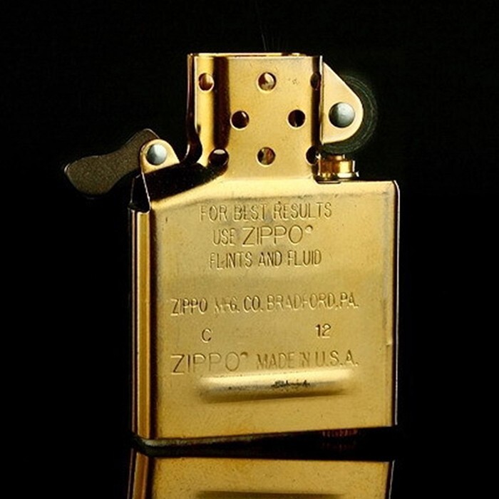 Zippo replacement fluid lighter insert plus fuel saving gasket naver uesd/ Gold