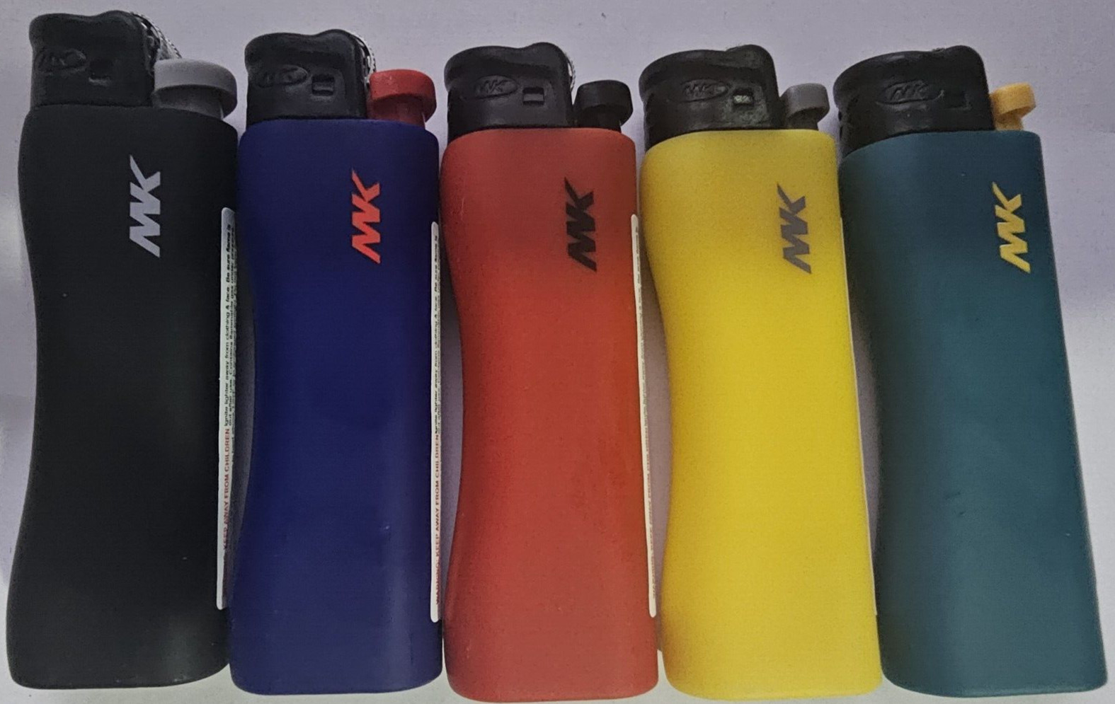 MK Grip Pro Refillable Butane Cigarette Lighter MultiColor 5 Count