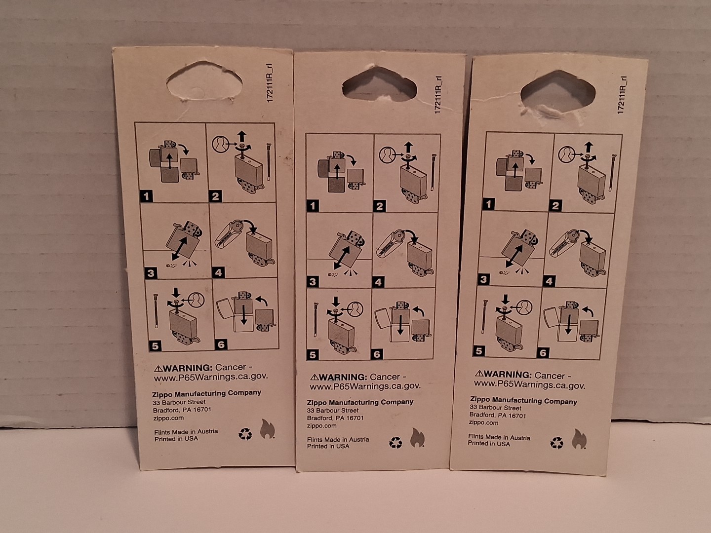 New Zippo Replacement 3 Flint Value Pack (18 Flints) 1FLT-Z