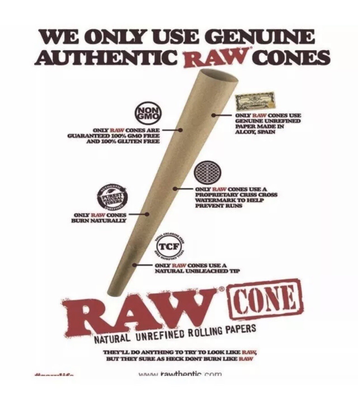 RAW classic king size pre rolled cone with tip (200 pack)+safety lock odor tube