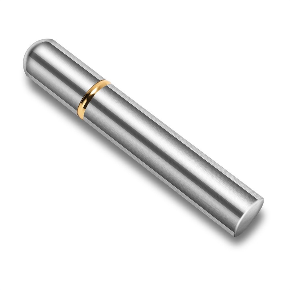Cigar Tube 23mm Large Diameter Aluminum Portable Moisturizing Cedar Wood Chips