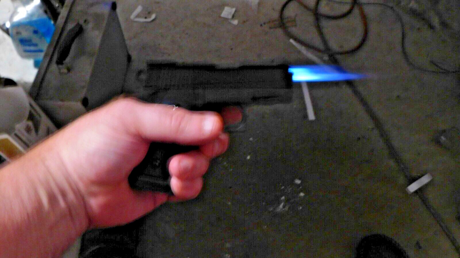 OPS-M.R.P. Cal .45 Gun Pistol Shape Jet Torch Lighter USA Stocked And Shipped