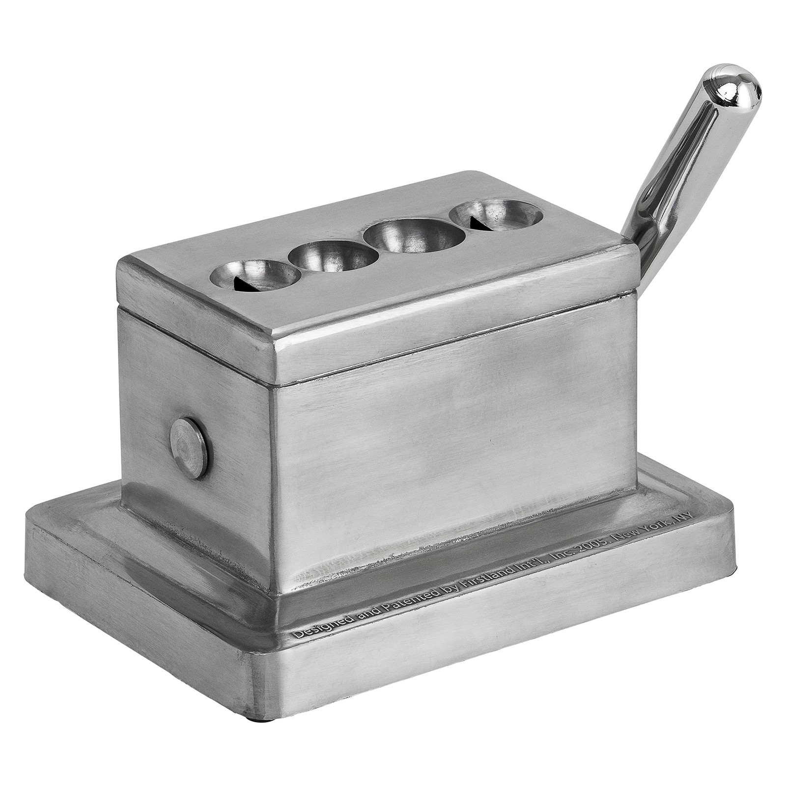 Quad Table Cigar Cutter, Brushed Finish, 52 and 60 Ring Gauge Straight Cutter…